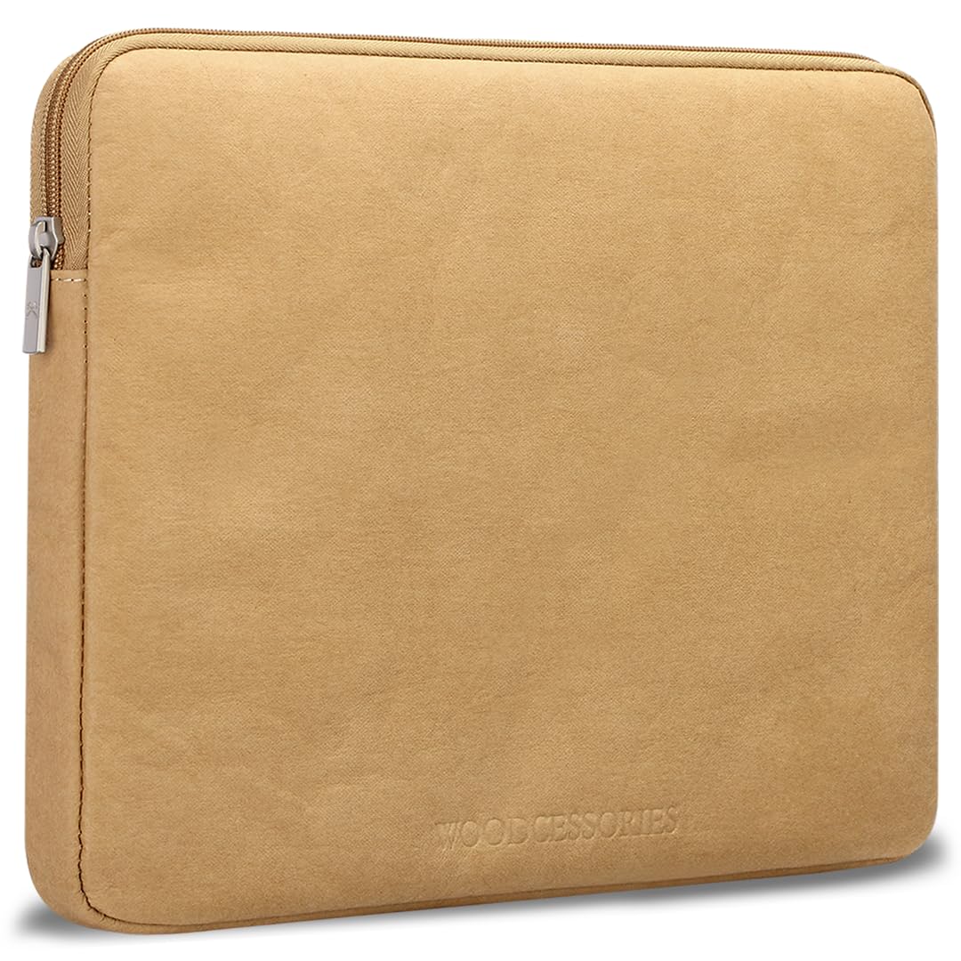 Woodcessories Etui na laptopa o przekątnej ekranu 15-16" | ekologiczna torba na laptopa odporna na działanie wody, brązowe etui ochronne | odporne na uderzenia etui ochronne – wykonane z wytrzymałego