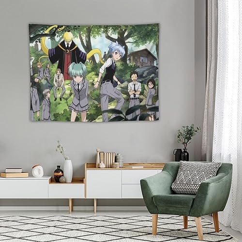 Miniatura 4 de Tapiz de anime para aula de asesinato (8) tapices decorativos para pared, sala de estar, dormitorio, impresiones de 30 x 40 pulgadas