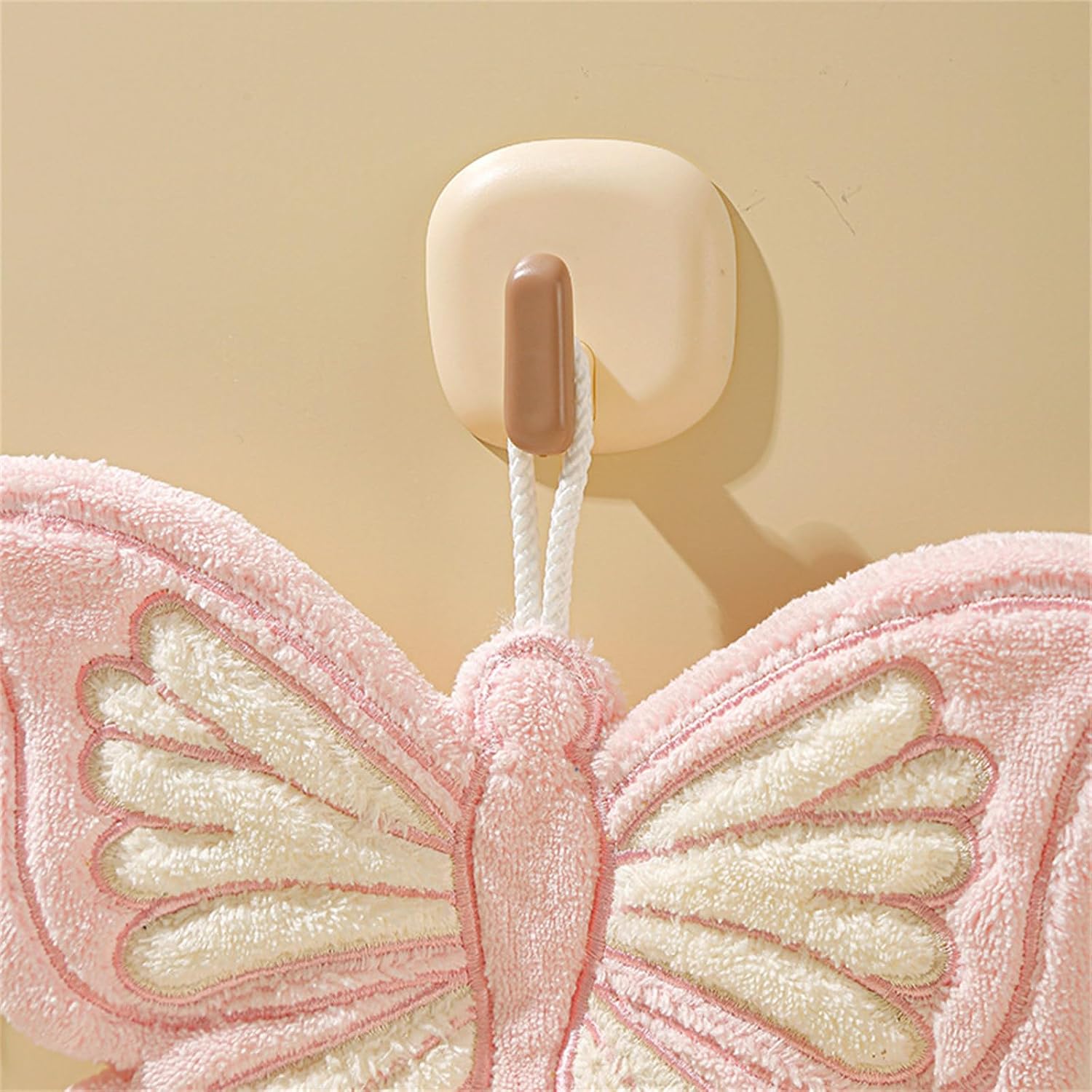 Corals Fleece Butterfly Shape Washcloth High Absorbent Drying Hand Towel Handkerchief for Kitchen Bathroom Absorbent Hand Towel