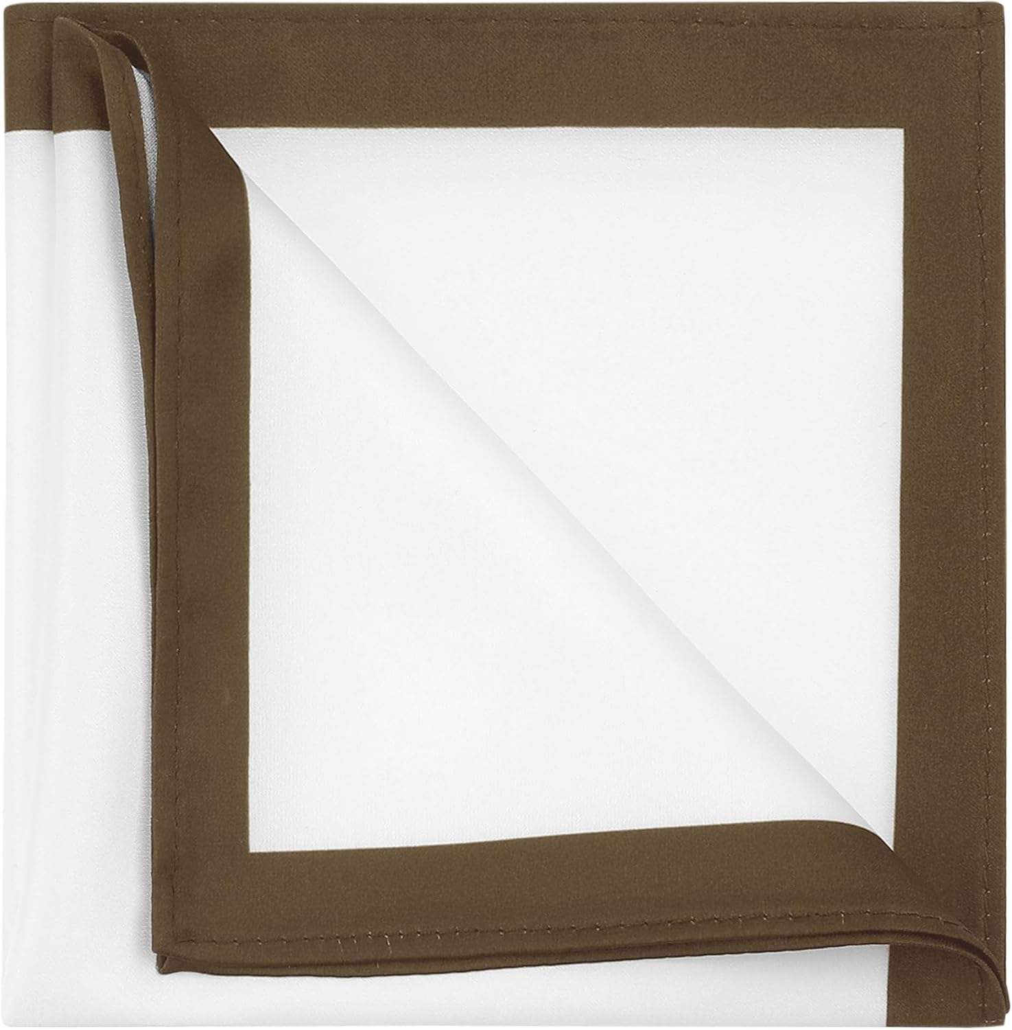 Men's Contrast Color Lightweight White Pocket Squares image 4