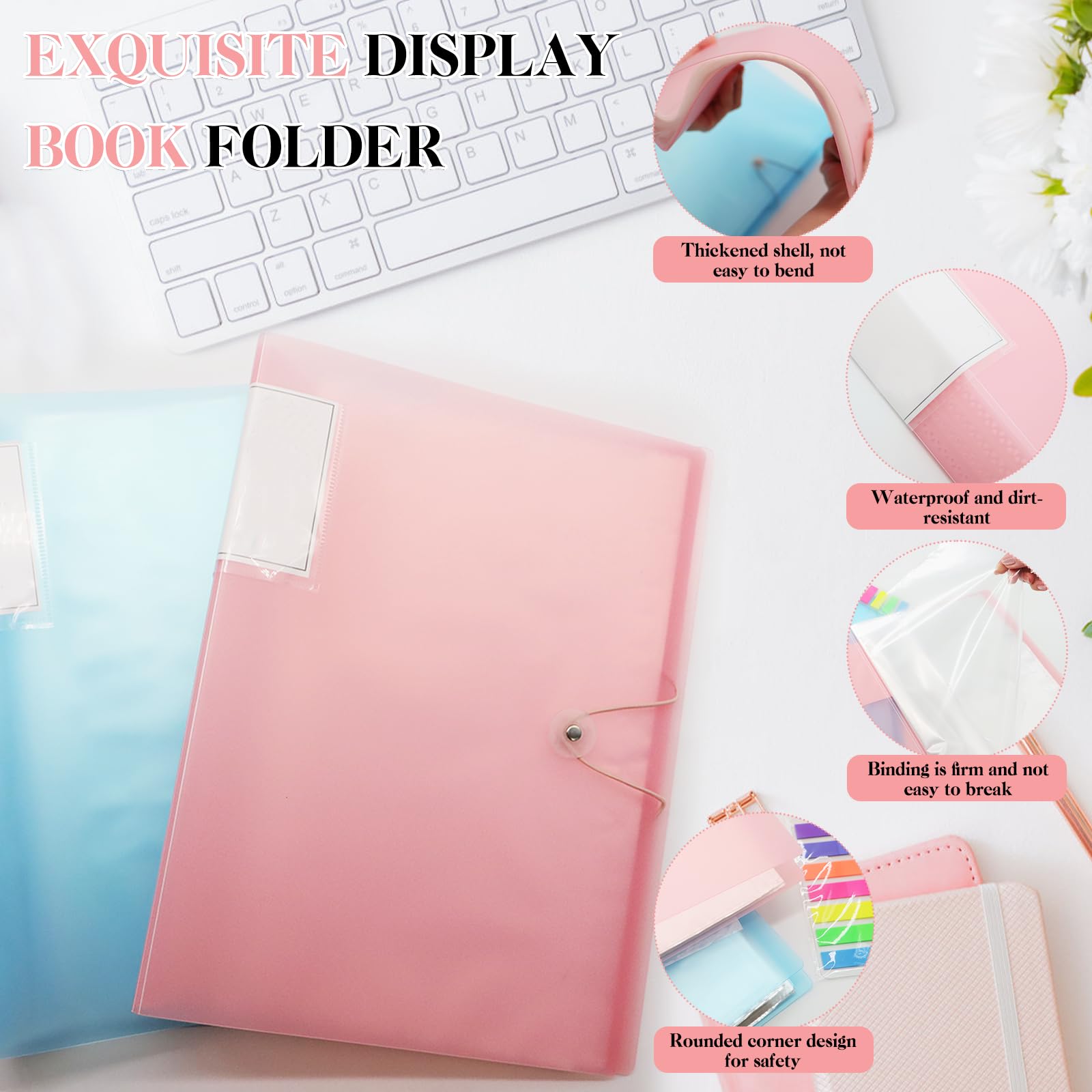 ZOCONE 2 Pcs A4 Display Folder Total 200 Pockets, A4 Display Book Folders Document Book - Image 3