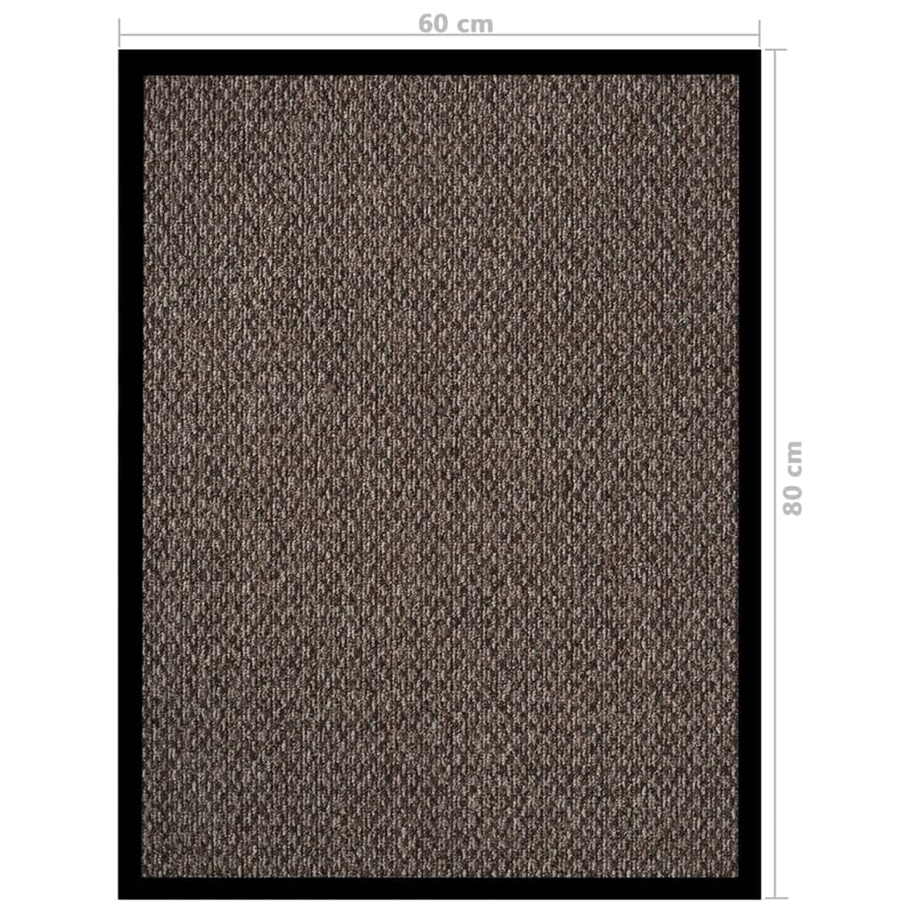 Zerbino beige, 60 x 80 cm, in polipropilene resistente e fondo in vinile antiscivolo, design moderno, per ingresso, corridoio e terrazza coperta