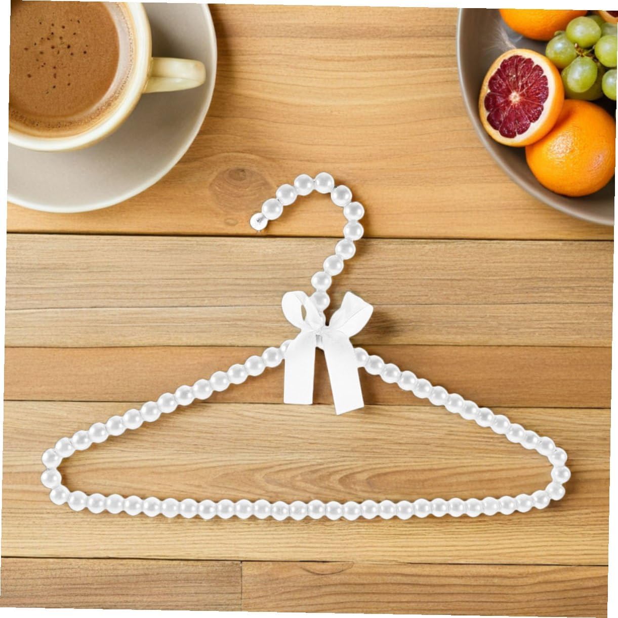 Children's Clothes Hangers 4pcs White ABS Bow Design for Garments