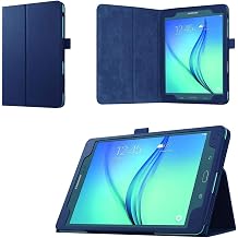 Asng for Samsung Galaxy Tab A 8.0 2015 Case - Slim Folding Cover Case with Auto Wake/Sleep and Stylus Pen Loop for Galaxy Tab A 8.0 Tablet SM-T350 2015 Release NOT FITS 2017 Tab A 8.0 Drak Blue