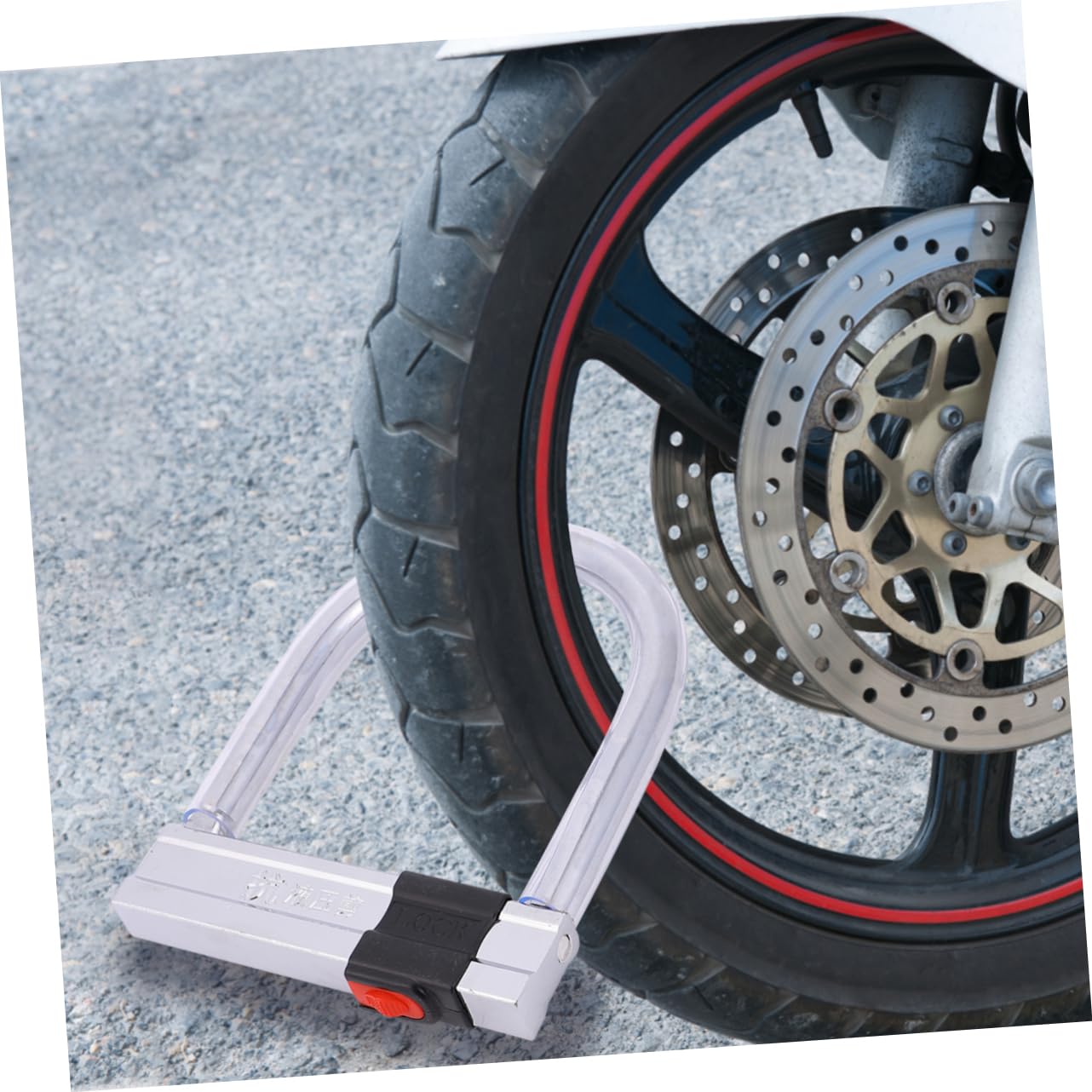 YARNOW 1pezzi Lucchetto Catena Antifurto Robusto Per Biciclette Moto Scooter Lucchetto u Grilletto Per Sicurezza All Aperto Accessori Mountain Bike