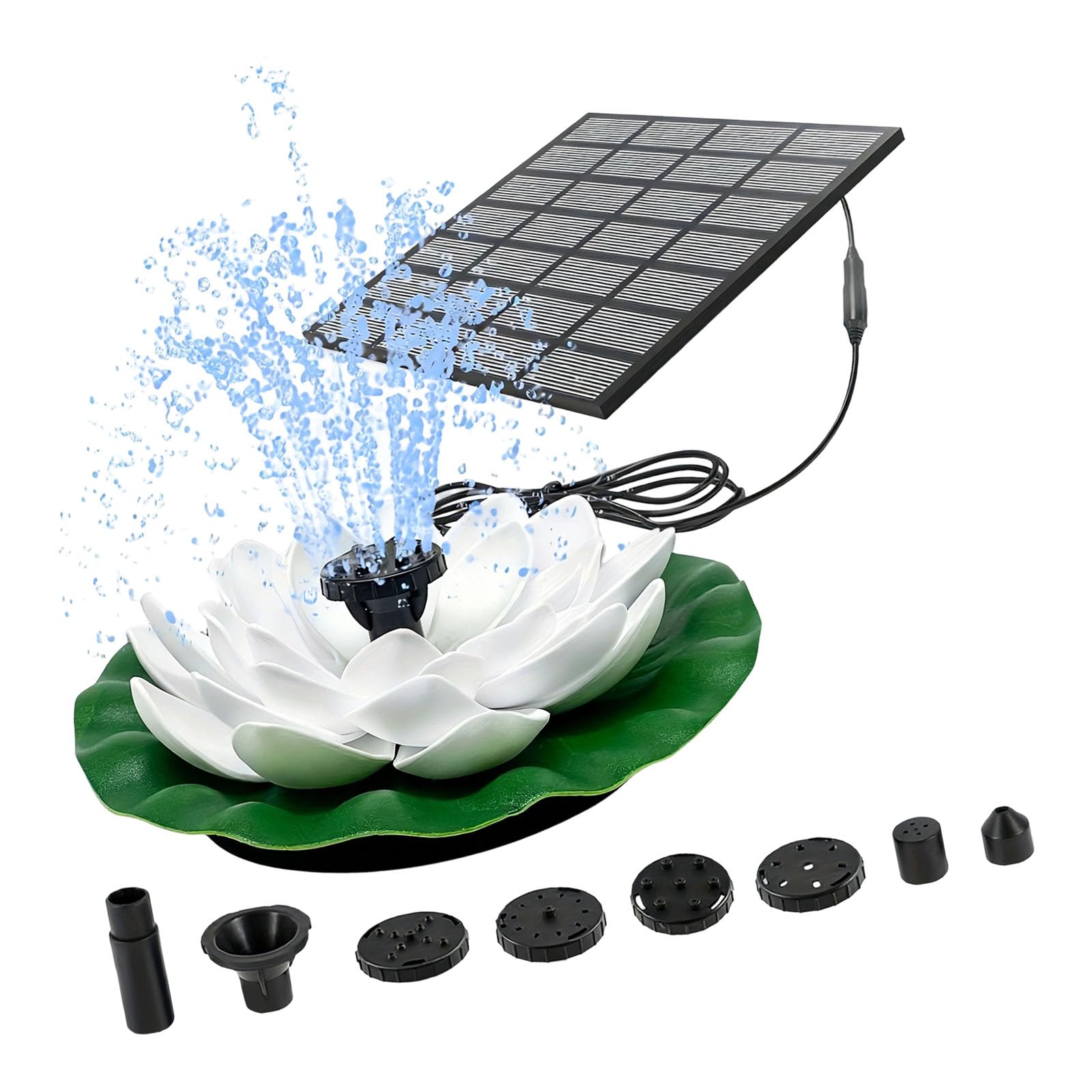 Fontaine solaire flottante pour purifier l'eau stagnante, jet 180 L/h durable 20 000h