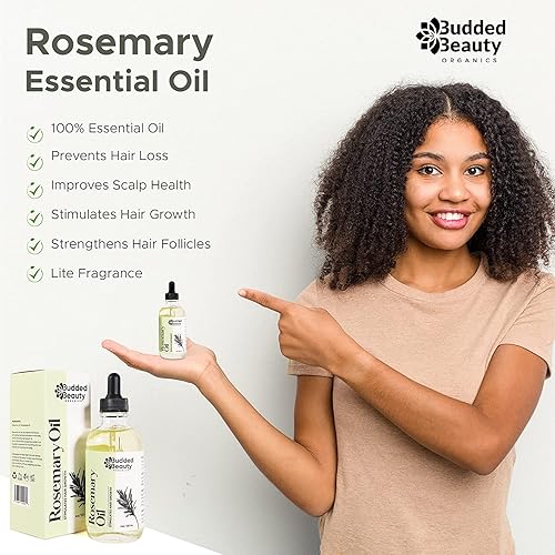 Miniatura 2 de Aceite esencial de romero natural para el crecimiento del cabello, tratamiento capilar con botella cuentagotas para mujeres y hombres