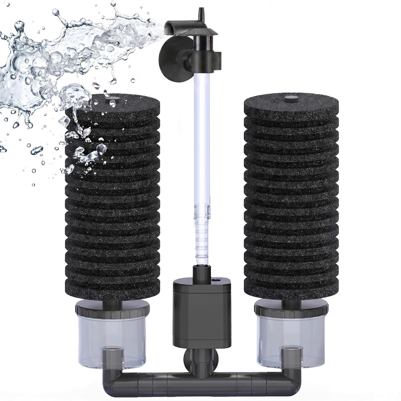 Filtro Aquario 220v Dupla Esponja e Bomba Submersa,Motor Silencioso,Aquario para Peixes