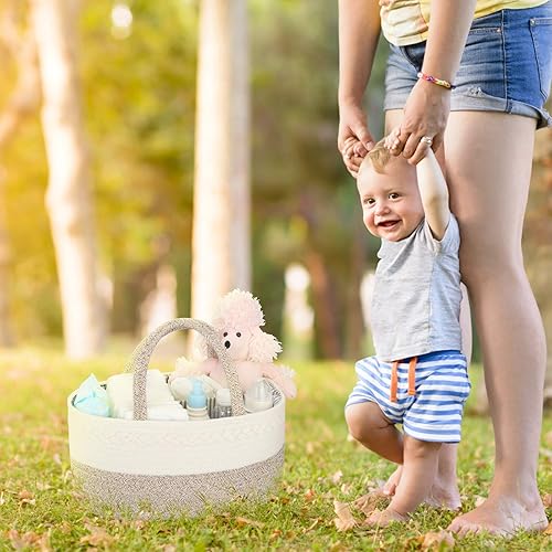 Vista 49 de Maliton Organizador de pañales para bebé, cuerda de algodón para cambiador, almacenamiento de guardería, artículos imprescindibles para bebé recién
