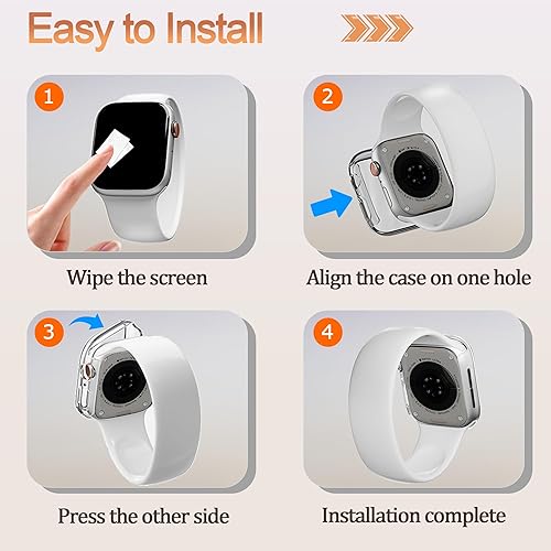 Miniatura 6 de TSOGIA Funda rígida de policarbonato para Apple Watch de 1.732 pulgadas con protector de pantalla, paquete de 2, para Apple Watch Series 6, SE, 5 y
