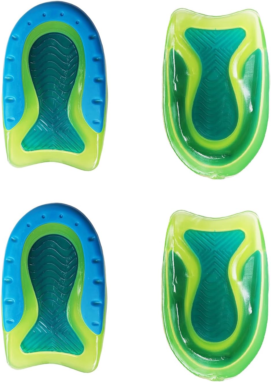 Kids Heel Cups for Heel Pain Sport Shock Absorbing Lightweight Gel Heel Inserts for Kid's with Sensitive Heels, Heel Spurs, Plantar Fasciitis, or Ankle Pain (2 Pairs Kid's Size 3-7 / Women 4-8)