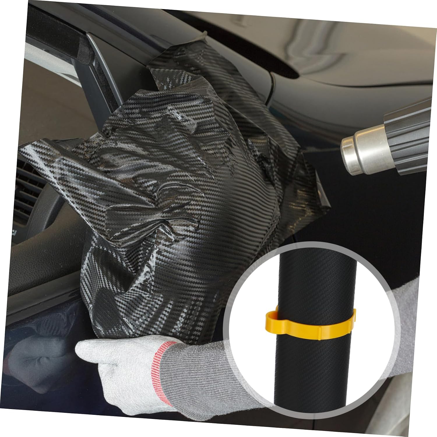 4pcs Vinyl Wrap Sheet Clips Tool for Car Decals Yellow Ring Storage Clips for Auto Film for Easy Vinyl Wrap and Decal Management