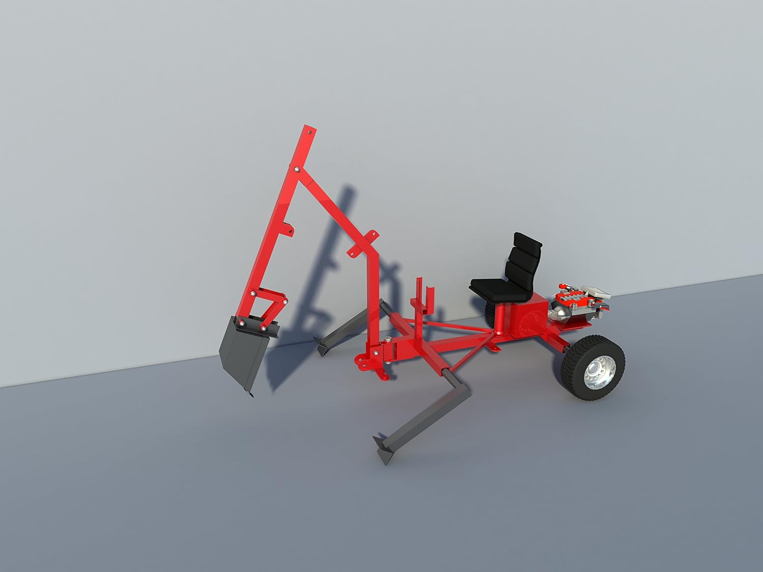 Towable Portable Backhoe Plans DIY Track Hoe Excavator Garden Digger Build Your Own