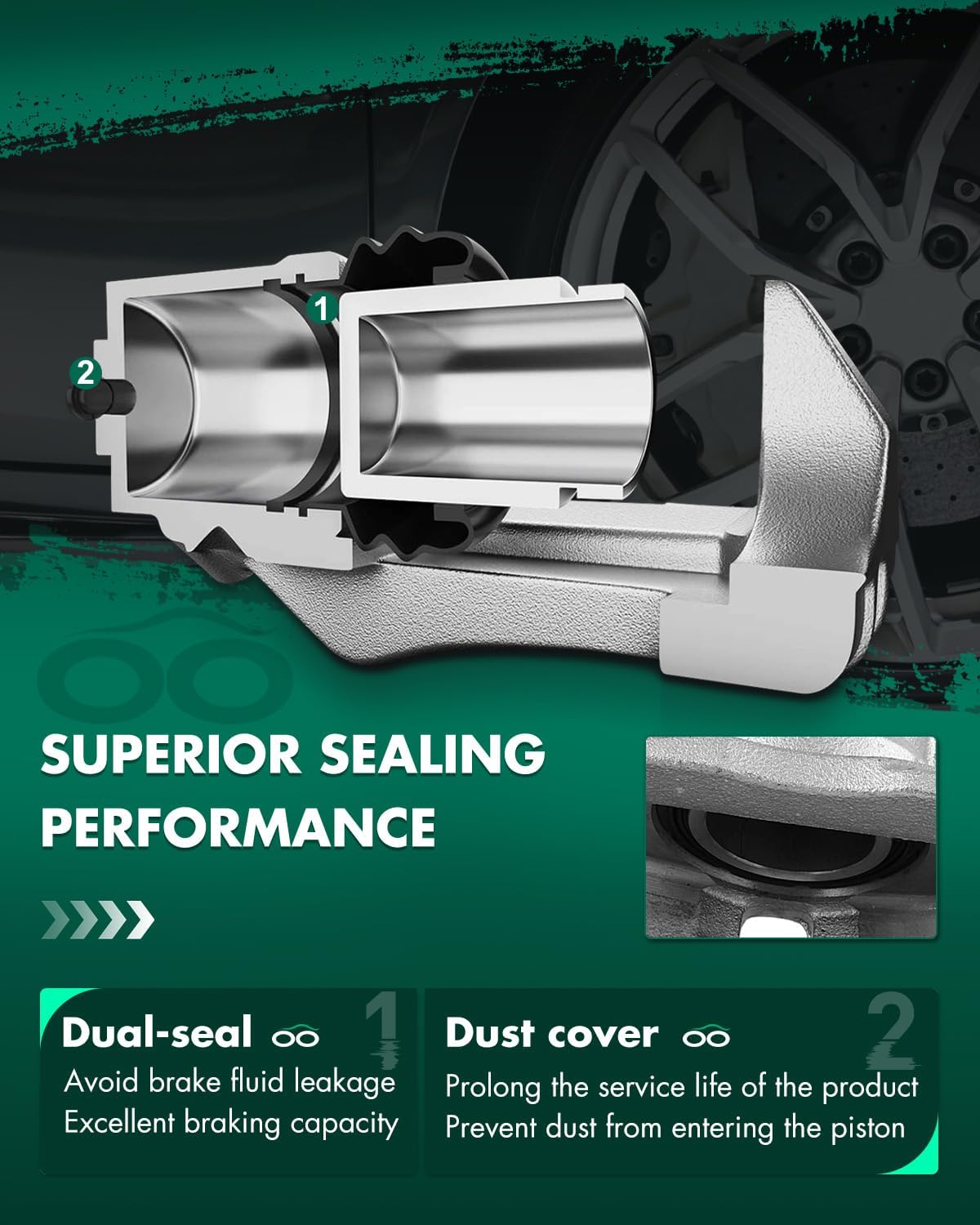 SCITOO Front Left Brake Caliper With Bracket 19B7172 Compatible For Mazda For 6 2014-2019