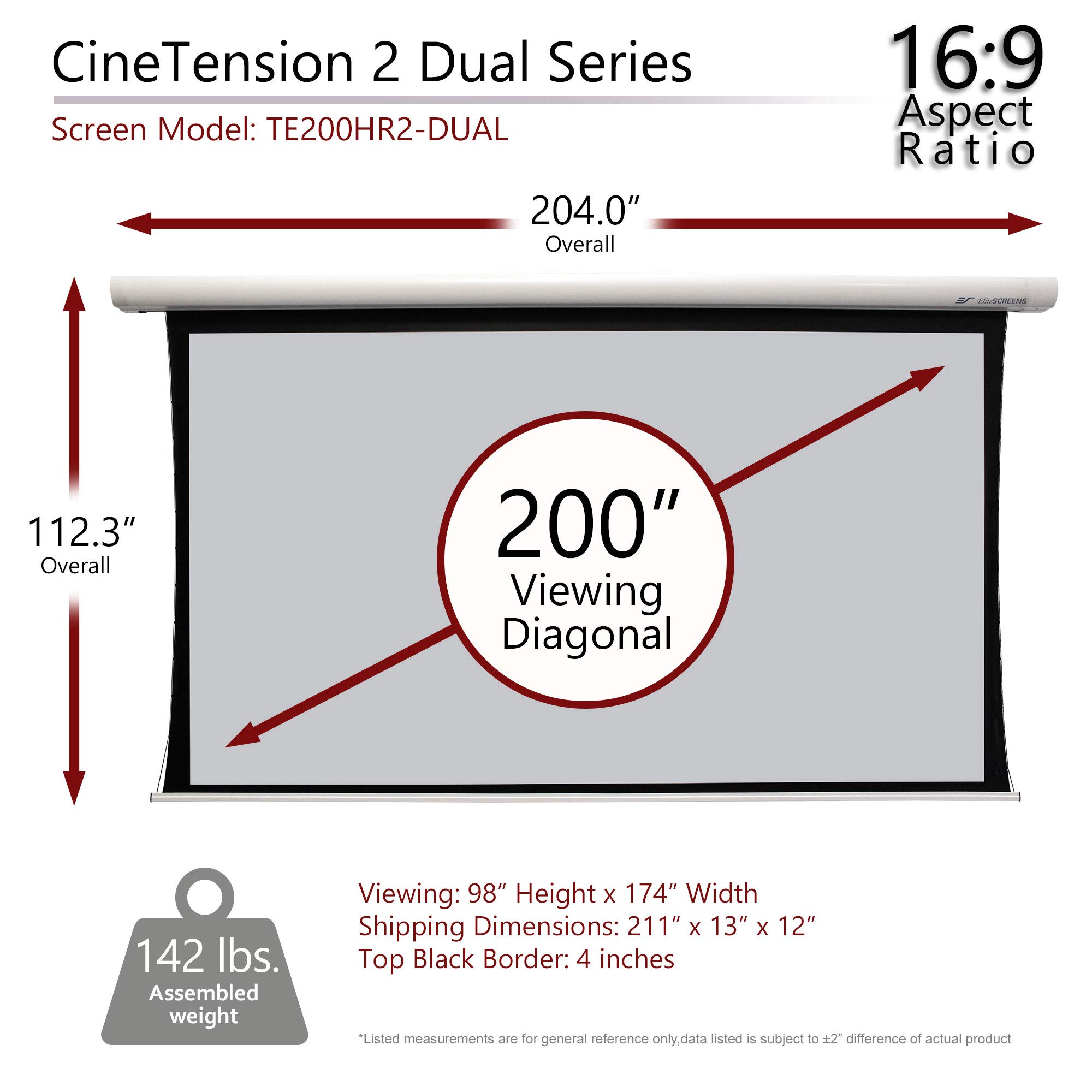 Buy Elite Screens 2 Dual Series TabTensioned Motorized