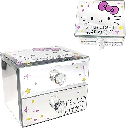 Miniatura 8 de Sanrio Hello Kitty Star Bright Mirror - Joyero de cristal con licencia oficial de Hello Kitty