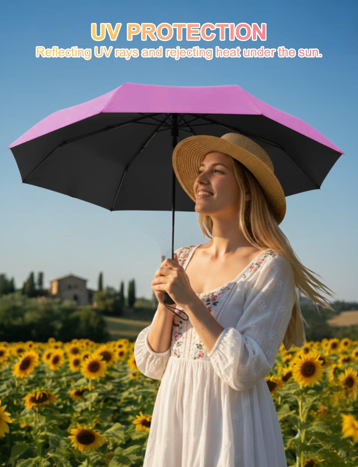 Travel Mini Umbrella Compact Travel Portable Mini Small Folding Sun UV Protection Lightweight Umbrella for Women - Image 7