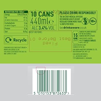 Carlsberg Pilsner 10 x 440ml