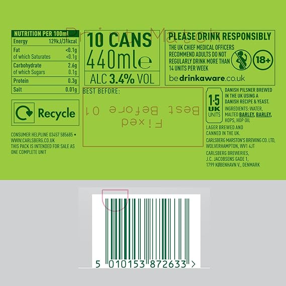 Carlsberg Pilsner 10 x 440ml