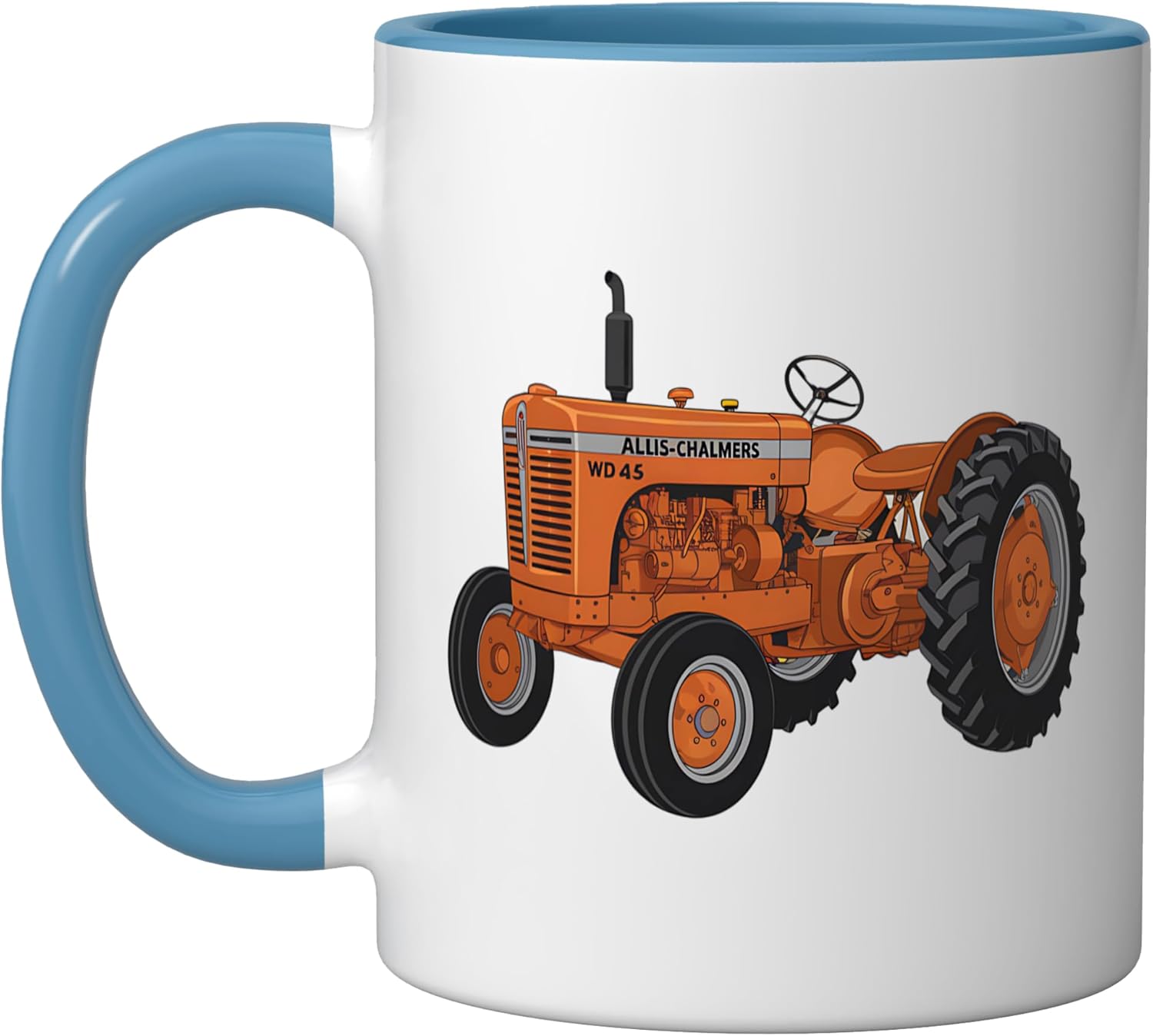 Vintage Allis-Chalmers WD 45 Classic Tractor Ceramic Mug, Black/White