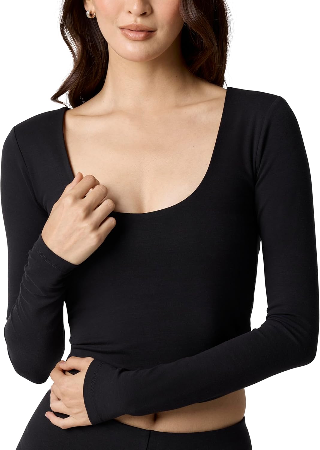 florence by mills womens Power Mesh Plunge Long Sleeve - Image 4