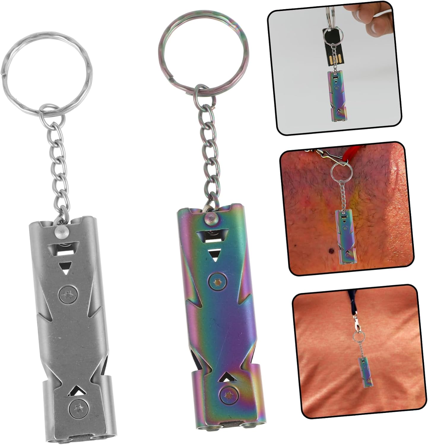 VANZACK 2pcs Stainless Steel Bird Training Whistle Safe and Practical Birdcage Accessory for Training Actions and Polished for Smooth for Bird Enthusiasts