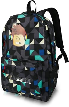 Robl Backpack, Teen Game School Backpack, Rob-lx Children Primary Schoolbag, Children's School Backpack, 17 Inch Large Capacity Travel Rucksack Waterproof Boys Girls Book Bags for Aged 3-12 Years