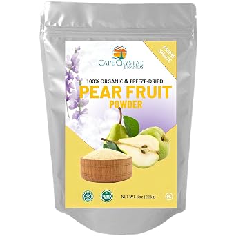 Pear Freeze-Dried Powder 8 Oz Natural Pear Powder, No added sugar, No GMOs, Kosher