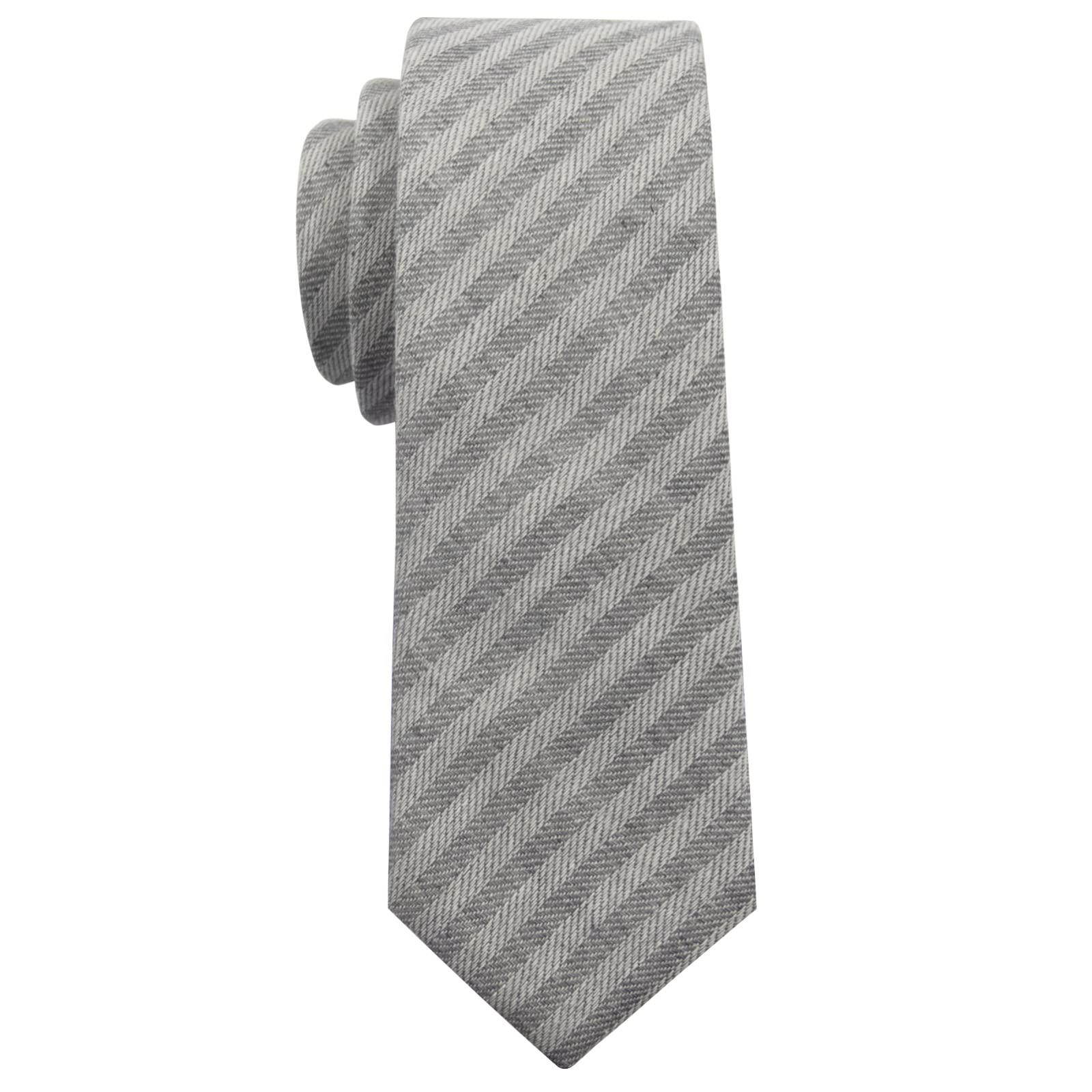 Mantieqingway Mens Skinny Ties,2.56" Cotton Neckties Striped Plaid Ties for Groom Groomsmen Wedding Party Christmas