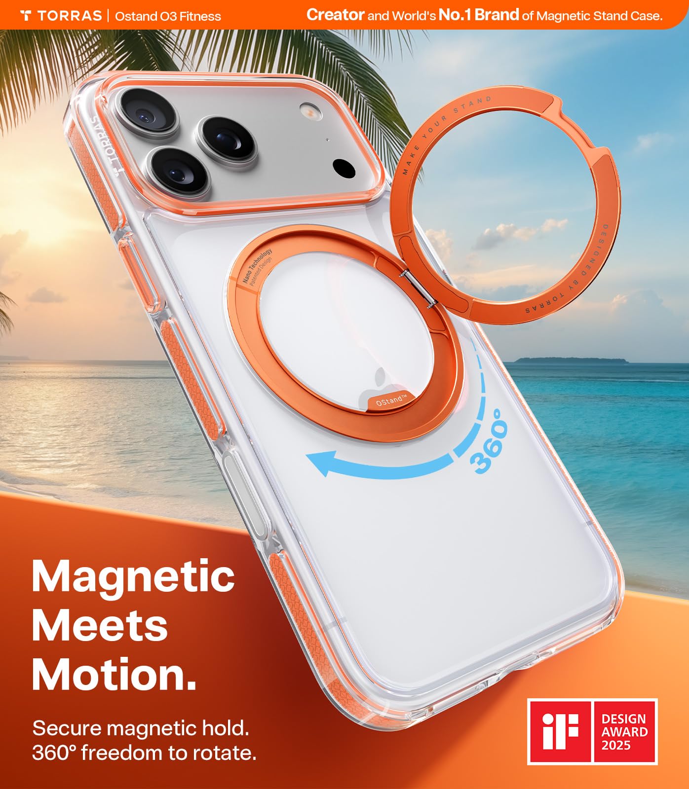 Amazon.com: TORRAS 360 Magnetic Stand for iPhone 17 Pro Max Case