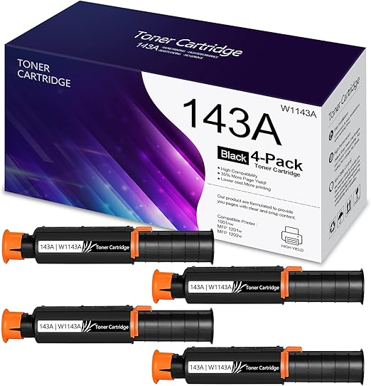 Amazon.com: 4 Pack 143A Compatible 143A | W1143A Toner Cartridge | Toner Reload Kit Replacement 