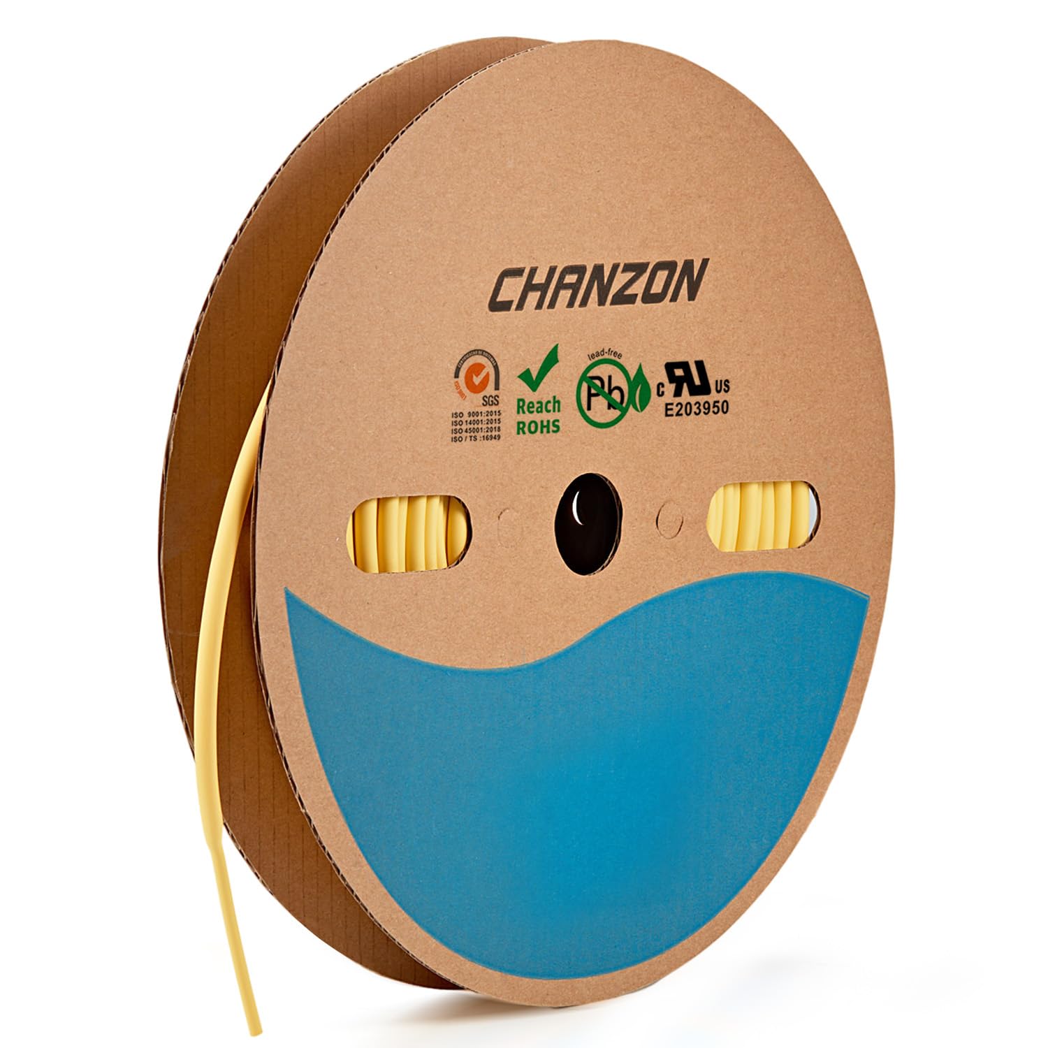 Chanzon 3:1 Ratio - 80ft Roll - Heat Shrink Tubing 3/16" (4.8mm) Yellow