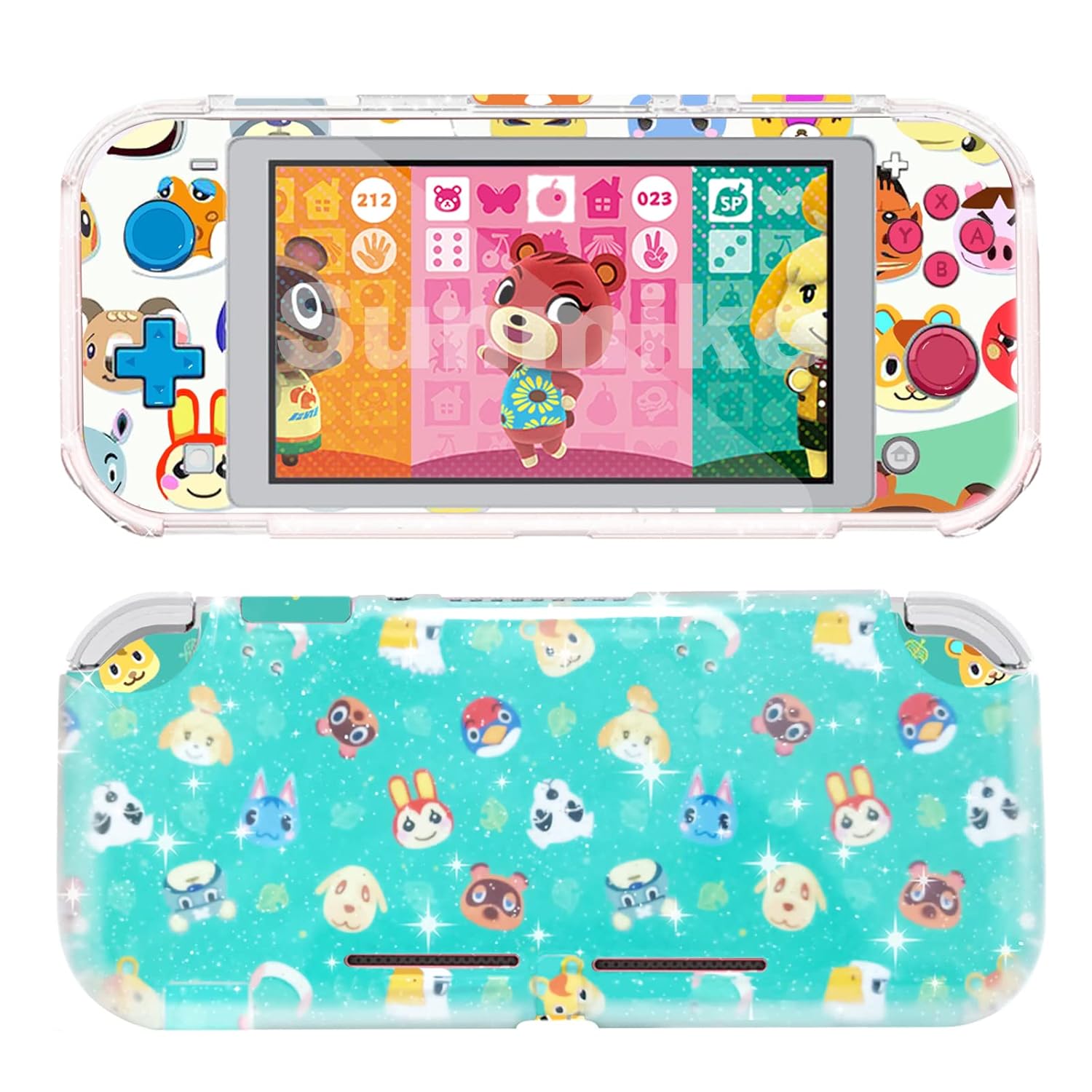 Switch Lite Accessories, Glitter Protective Case and Skin for Nintendo Switch Lite