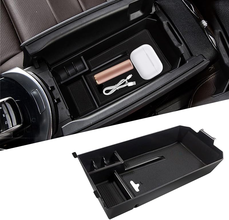 TTCR-II Compatible with Mercedes Benz C Class W205 Center Console Organizer 2015-2021 (Sedan & Coupe Only), for GLC W253 Console Organizer Tray 2016-2022, for GLC Coupe Middle Storage Tray 2016-2023 | Compatible with Mercedes Benz GLC W253 Console Organizer Tray 2016-2022, for GLC Coupe Middle Storage Tray 2016-2023