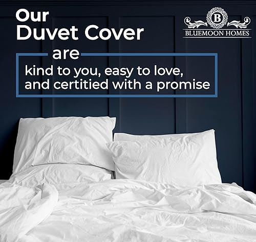Miniatura 9 de Bluemoon Homes Juego de funda de edredón reversible de 3 piezas de 1000 hilos con 2 fundas de almohada, edredón 100% algodón egipcio, gris plateado