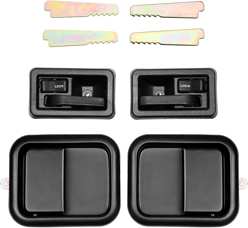 Kit de maçanetas de porta Gledewen para Jeep Wrangler YJ e TJ 1991–2006 – 4 peças