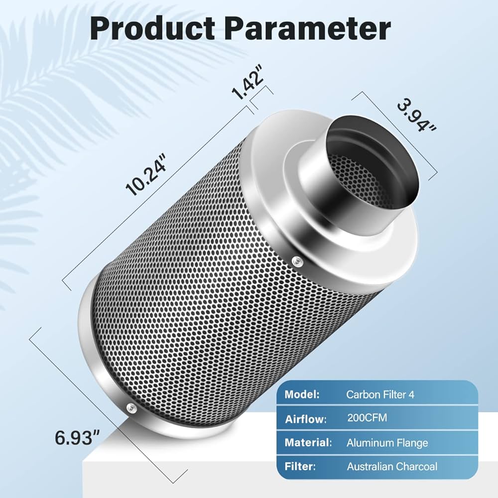 インラインファン　IPOWER カーボンフィルター　セット Amazon.co.jp: iPower 4インチ 195 CFM インラインファン、エア