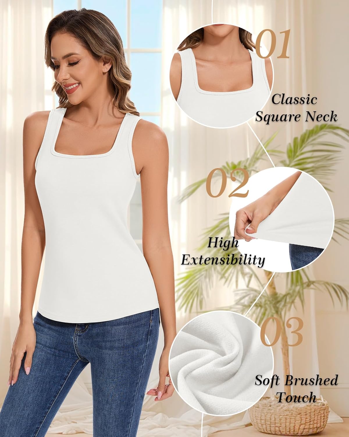 Thermal Underwear Tank Top Fleece Shirt Cami Sleeveless Thermal Top Warm Undershirt Base Layer Women Cold Weather - Image 5