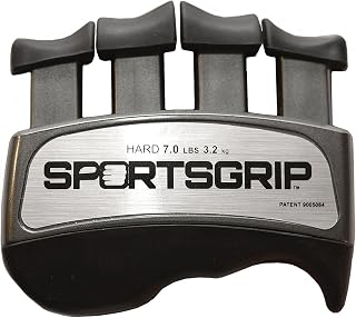 Hand and Finger Exerciser (Hard - 7lbs / 3.2kg) – Best Ergonomic Finger Strengthener to Improve Grip for All Sport Athletes