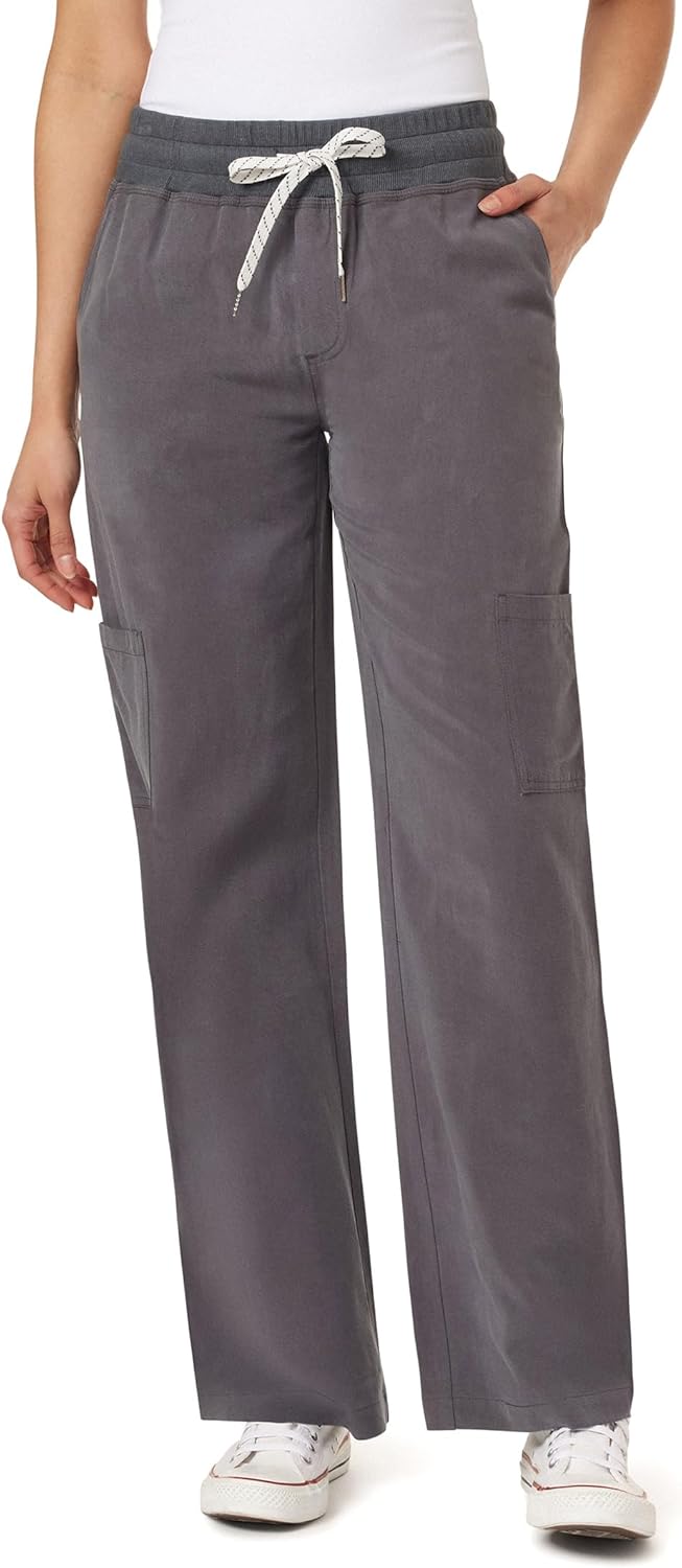 WallFlower Women's Flirty Curvy Pull on Relaxed High Rise Cargo Insta Pro Juniors Trousers