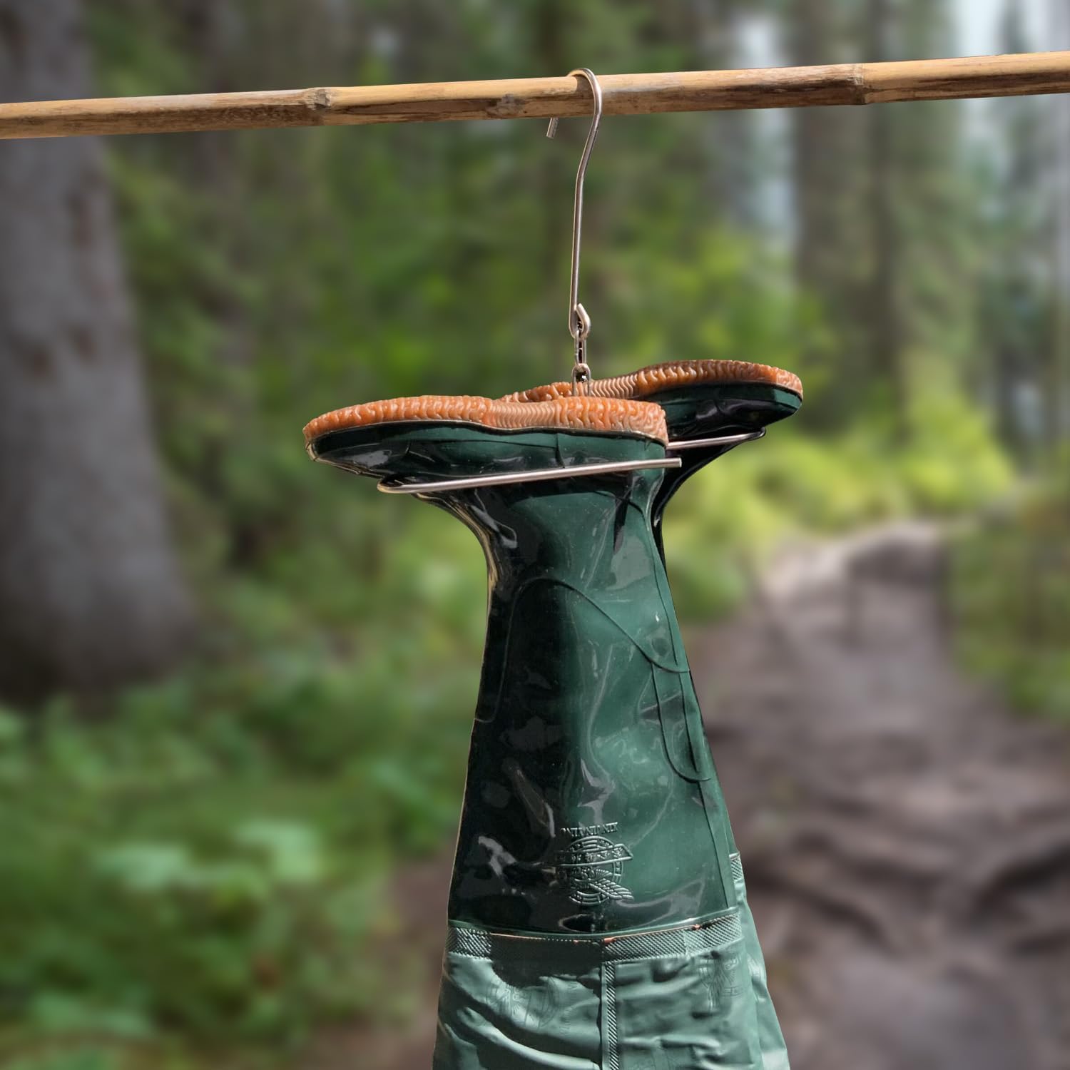 2Pack Fishing Waders Boot Hangers, Stainless Steel Wading Boots Hanger, Wader Hangers for Drying Fishing/Hunting Waders, Boot Drying and Storage Drying
