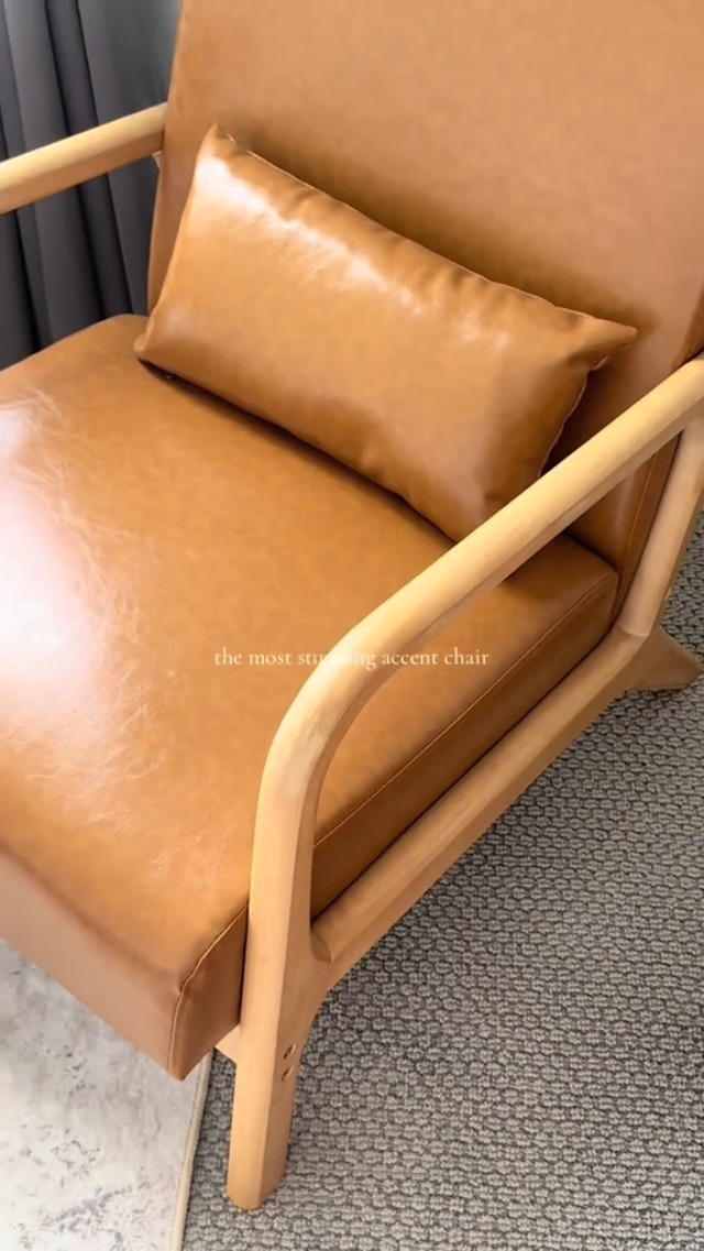 Amazon.com: INZOY Mid Century Modern Accent Chair with Wood Frame