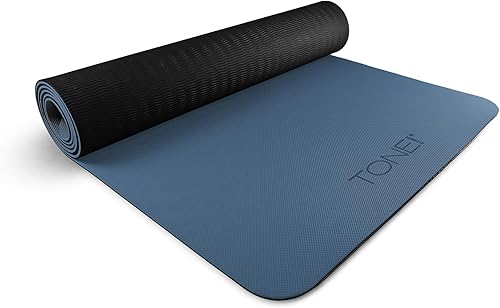 Miniatura 11 de TONE Fitness Esterilla de yoga antideslizante de 1/4 pulgadas de grosor para ejercicios y pilates para entrenamientos en casa con correa de