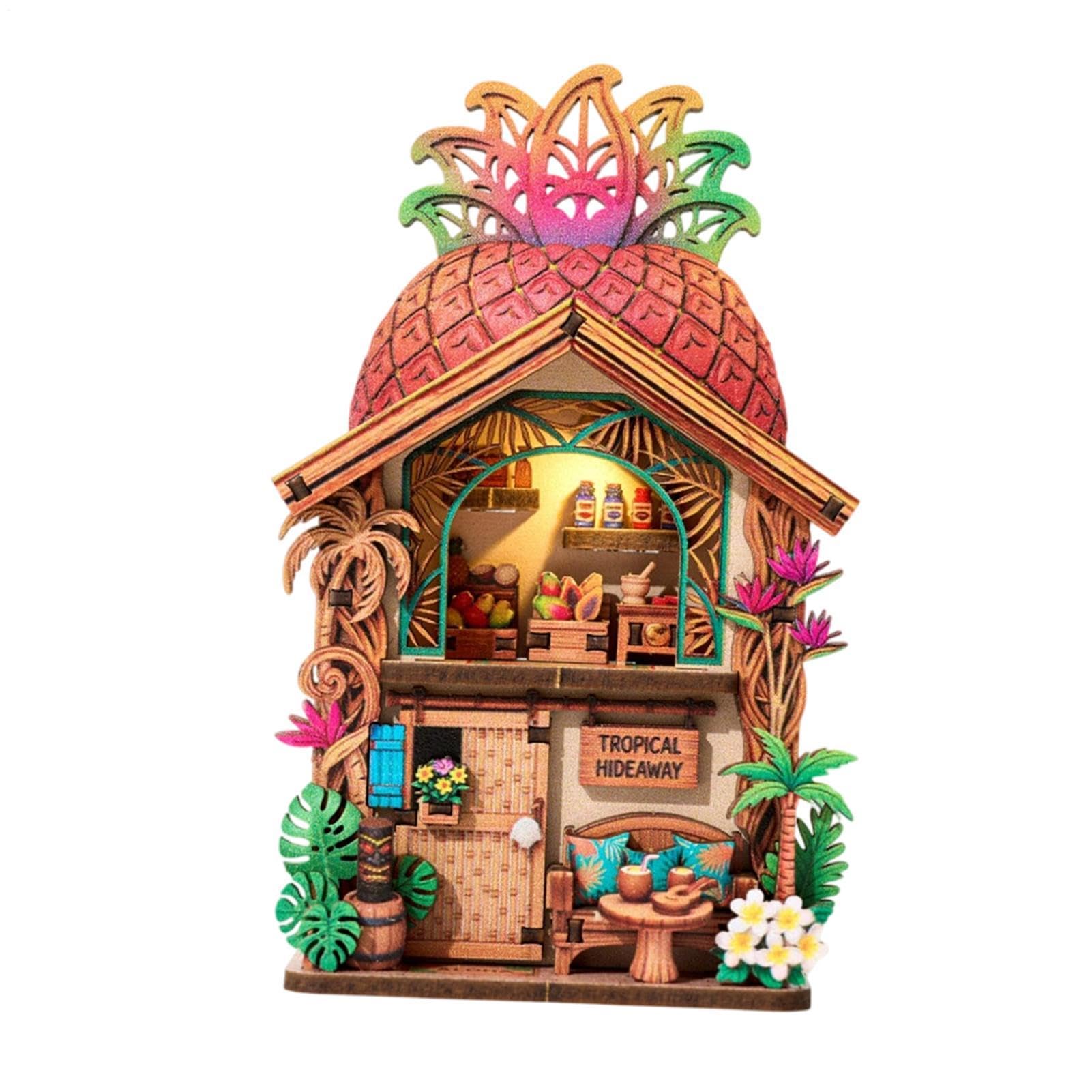 Kit de construcción mini casa artesanal un regalo original de madera para adultos 8