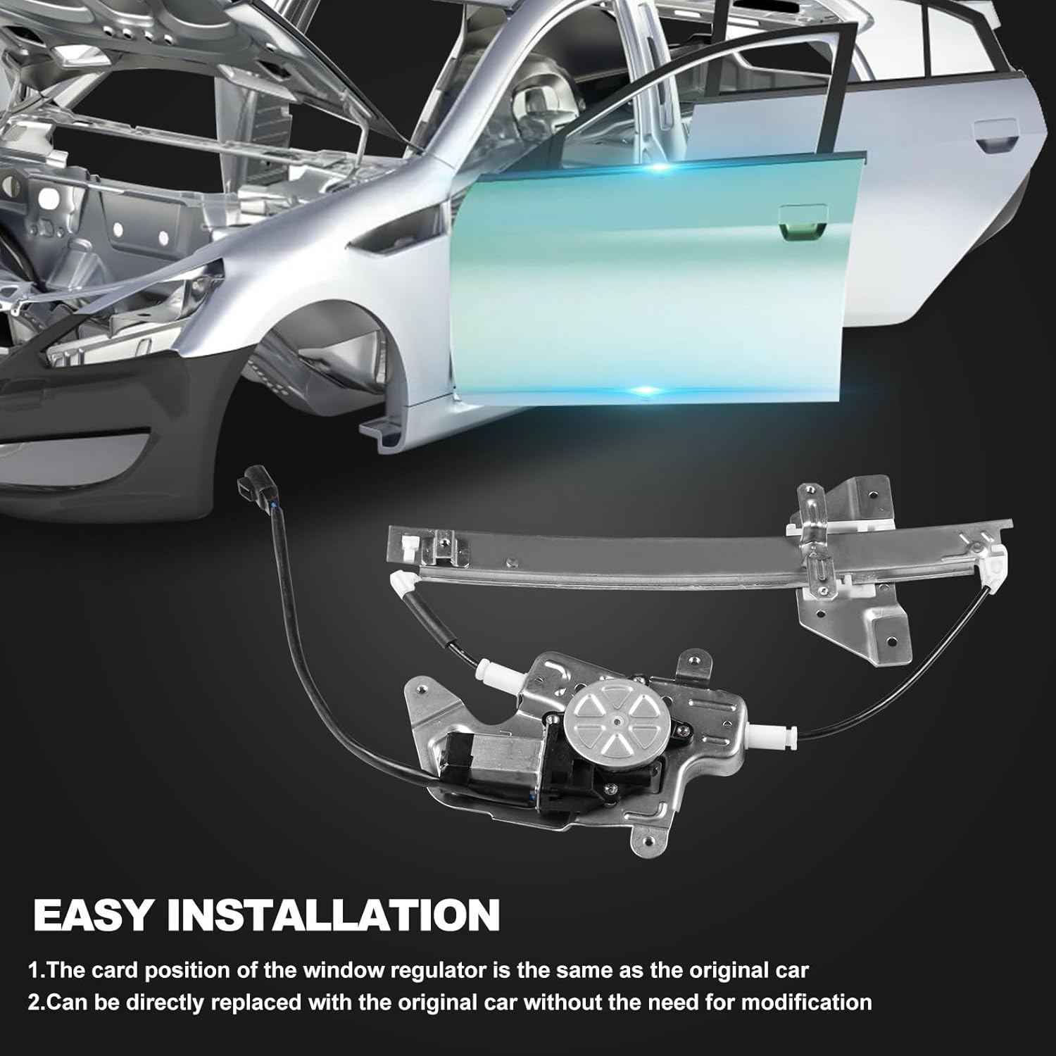 SCITOO 741-816 22683777 22730703 Rear Driver Side Window Regulator W/Motor Compatible for Oldsmobile Alero 1999-2004 for Pontiac Grand Am 1999-2005