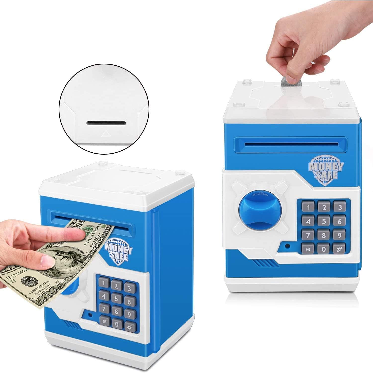 Pynior Kids Electronic Piggy Bank, Gifts for Kids Mini ATM