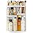 HEMTROY Makeup Organizer 360 rotating, Adjustable Skincare Organizers with Brush Holder, Cosmetics Display Cases for Vanity Bathroom Countertop Large Capacity Carousel Make up Caddy Shelf (White)