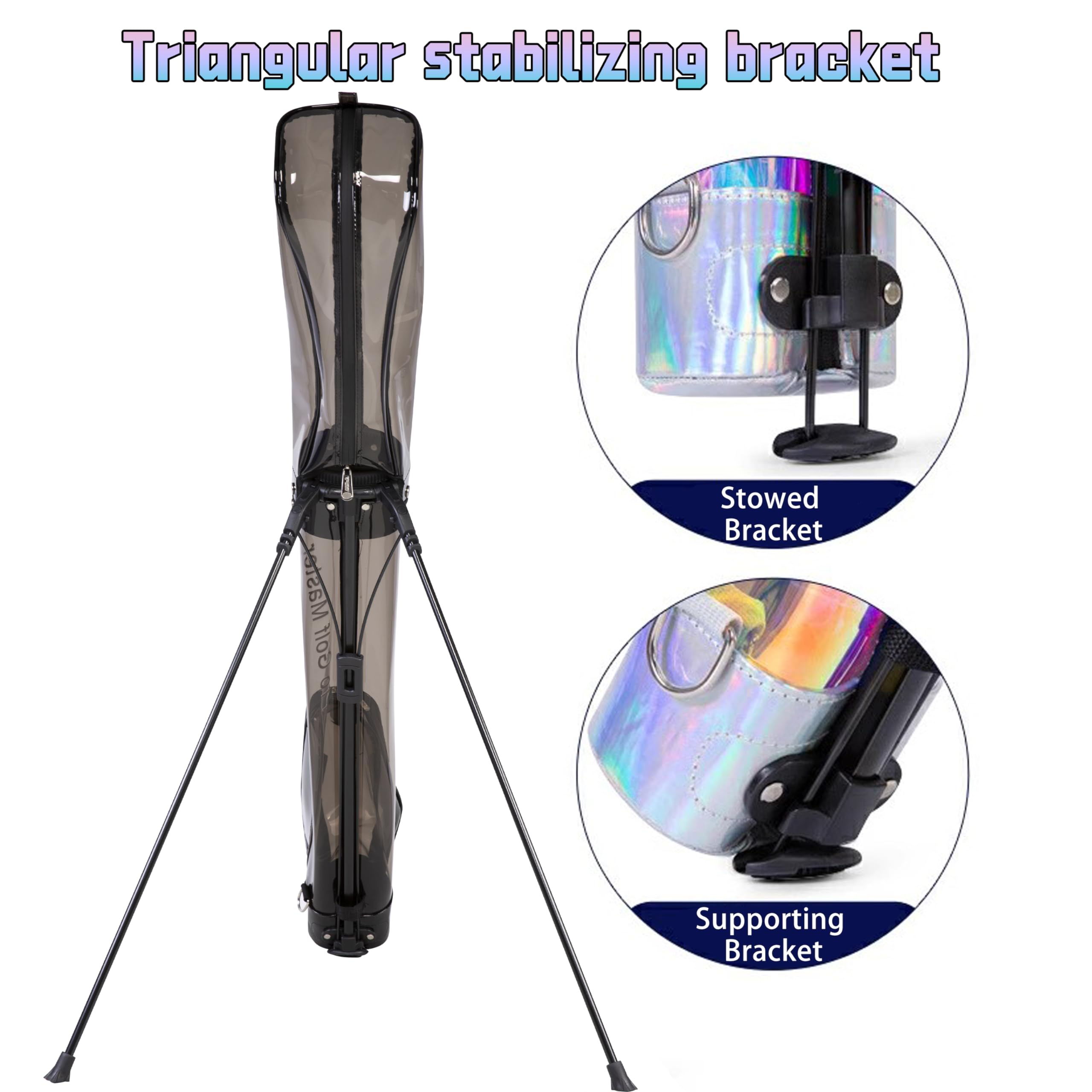 PGM Golf Sunday Bags - Leichte Golftasche mit Ständer - Leicht zu tragen und langlebige Pitch Putt Golftasche - Golftasche für die Driving Range, Par 3 und Executive Courses - Golf Gun Bag