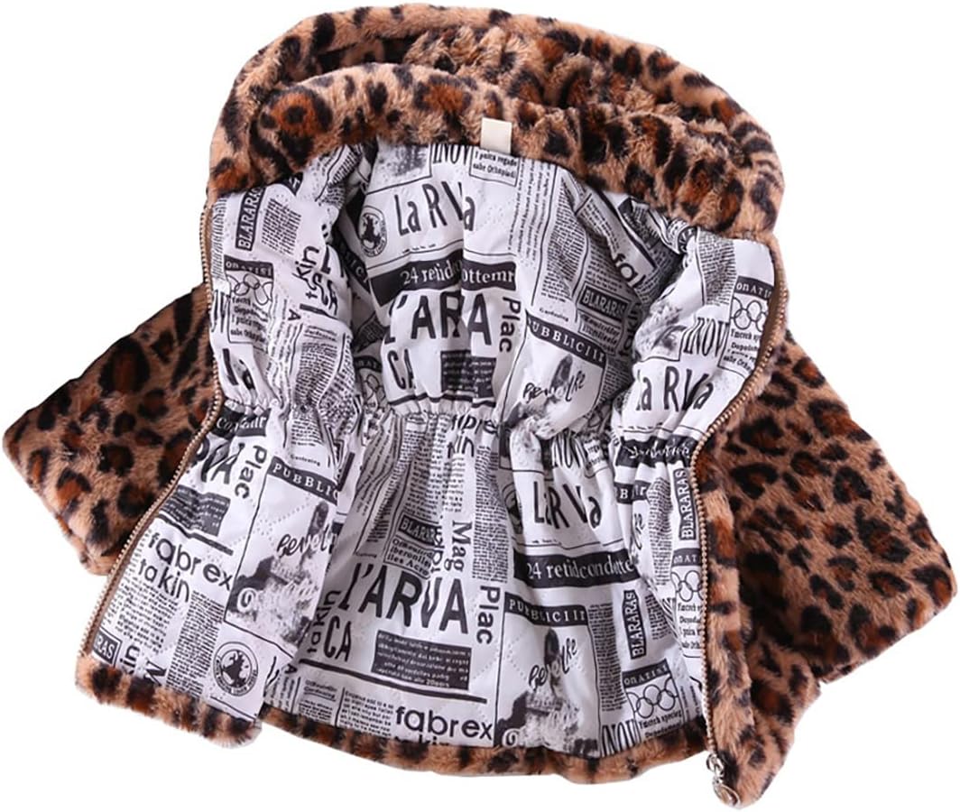 WEONEDREAM Toddler Girls Winter Fleece Coat Kids Hooded Faux Fur Jacket Baby Warm Outwear