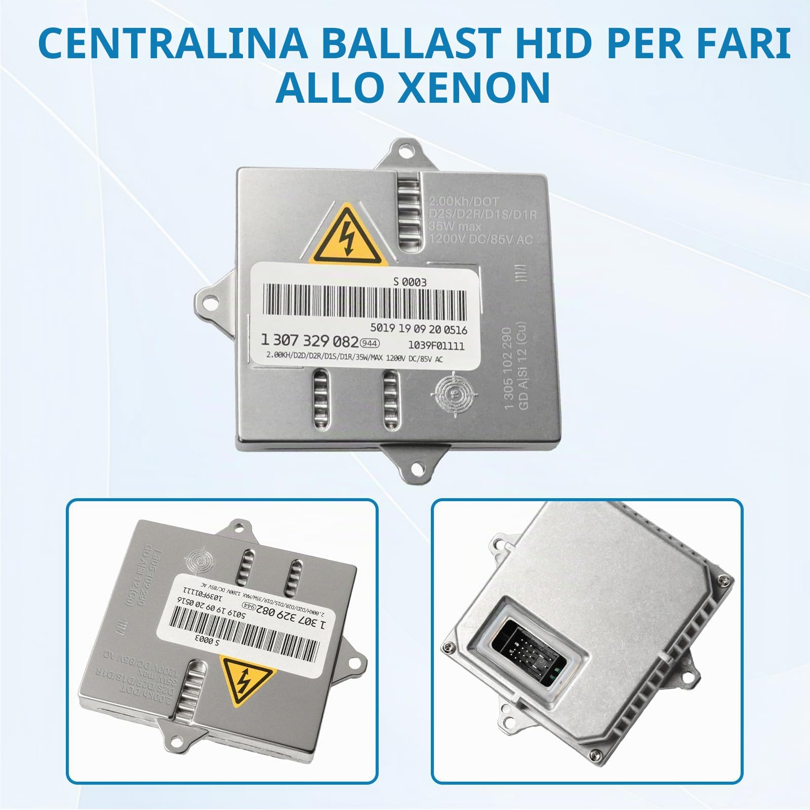 Centralina di controllo fari allo xeno con supporto motore, adatta per Mini R50 R52 R53 Serie 3 E46 Serie 6 E63 E64 X3 E83 A3 TT Golf MK5 W169 W203 codice articolo 1307329082 1307329074